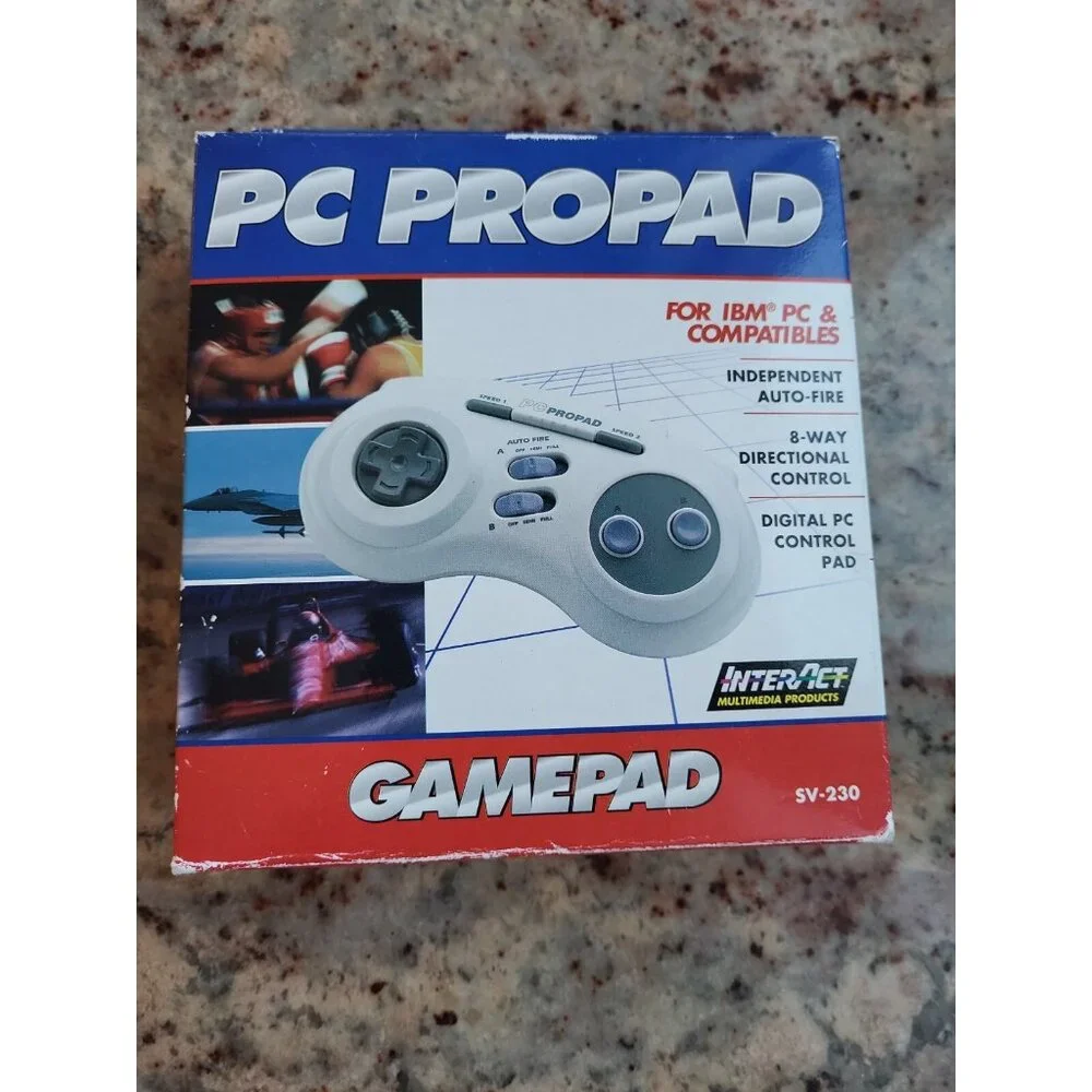 Vintage InterAct SV-230 IBM PC Propad Gameport Game Pad Controller New In Box